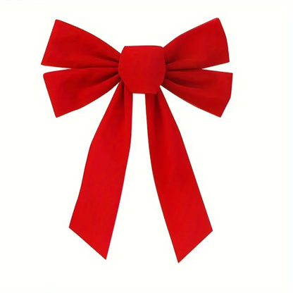 5pcs 33.02cm Red Velvet Christmas Wreath Bow