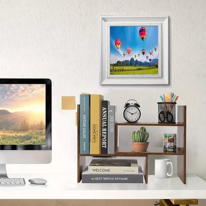 Minimalist Desktop Bookshelf - Compact Office Storage Solution