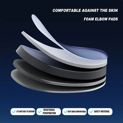 1pc 4-Wheel Abdominal Roller with Automatic Rebound and Elbow Support Pads - Black