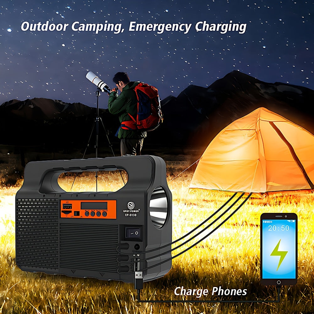 Solar LED Camping Spotlight Power System