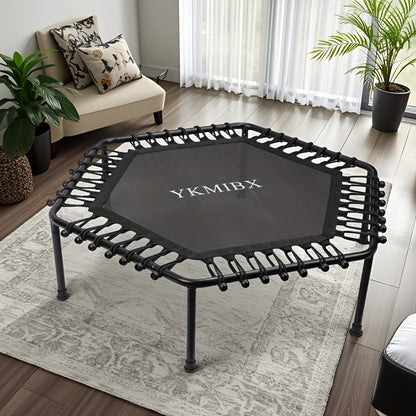 Hexagonal Fitness Trampoline Quiet Bounce Home Gym