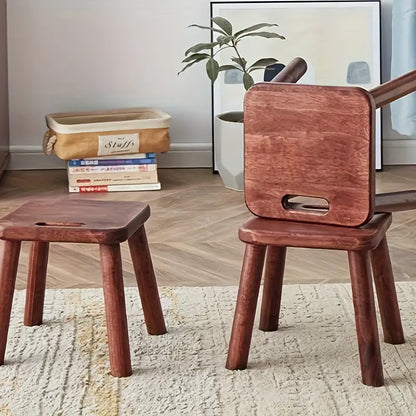 Handcrafted Walnut Photography Stool - Charming Creative Posing Prop