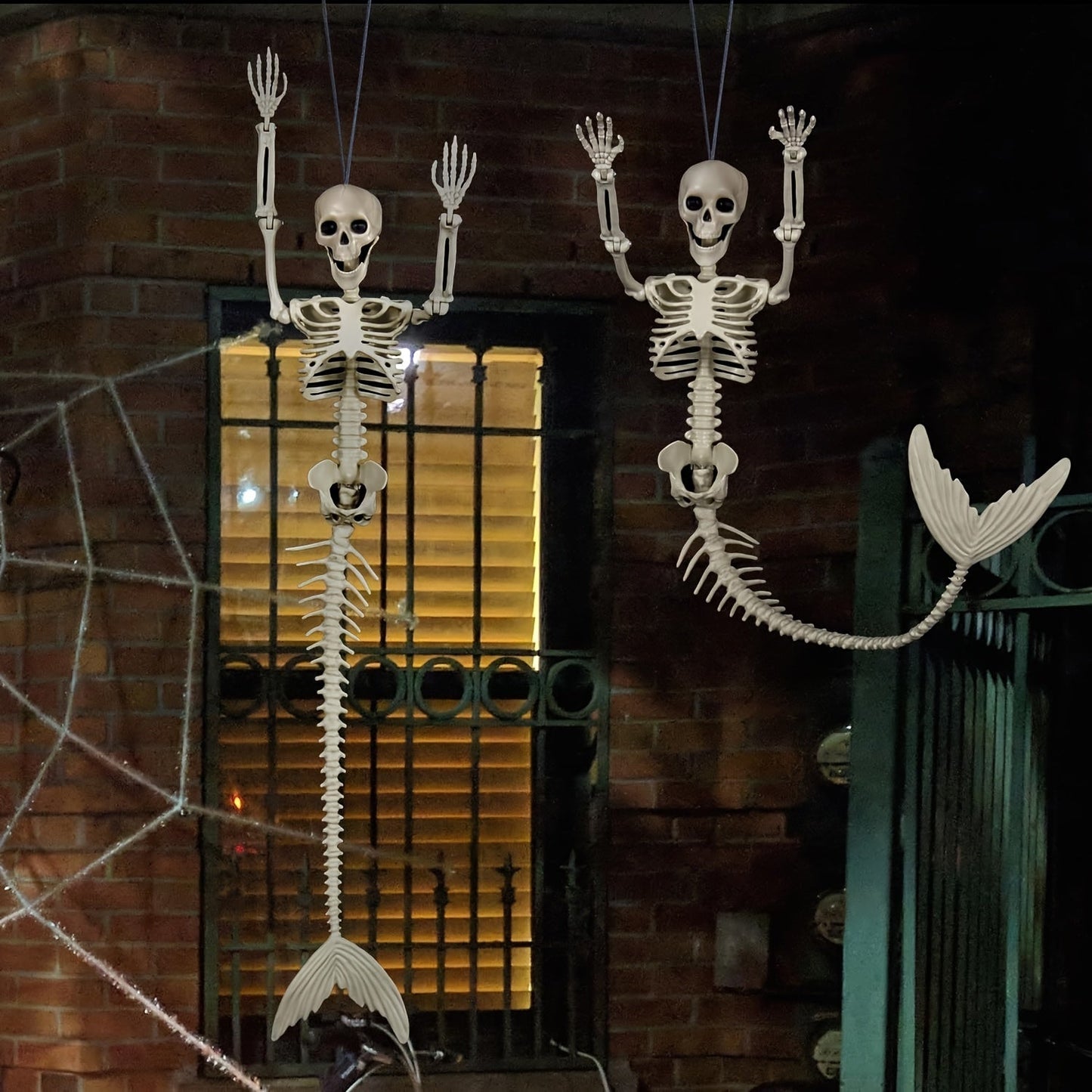 Mermaid Skeleton Decoration -  Nautical Theme Hanging Prop