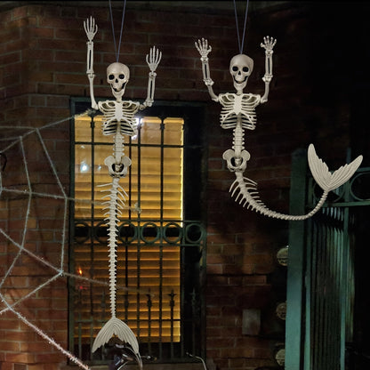 Mermaid Skeleton Decoration -  Nautical Theme Hanging Prop