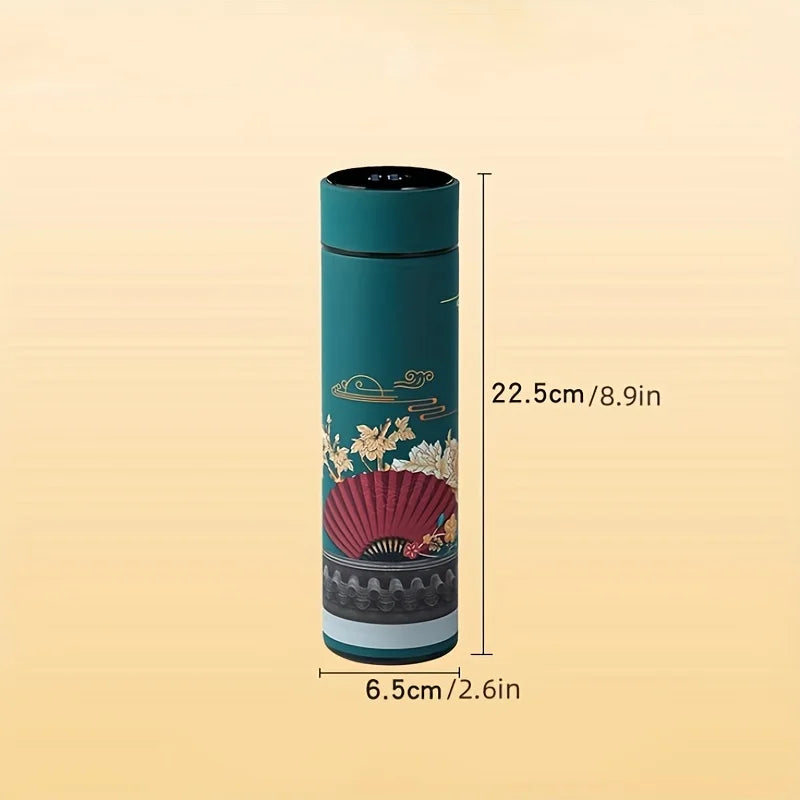Retro Smart Thermal Water Bottle with Temperature Display