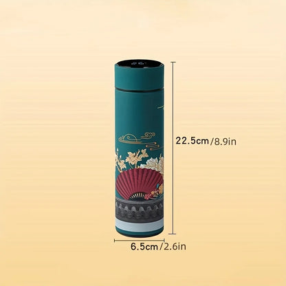 Retro Smart Thermal Water Bottle with Temperature Display