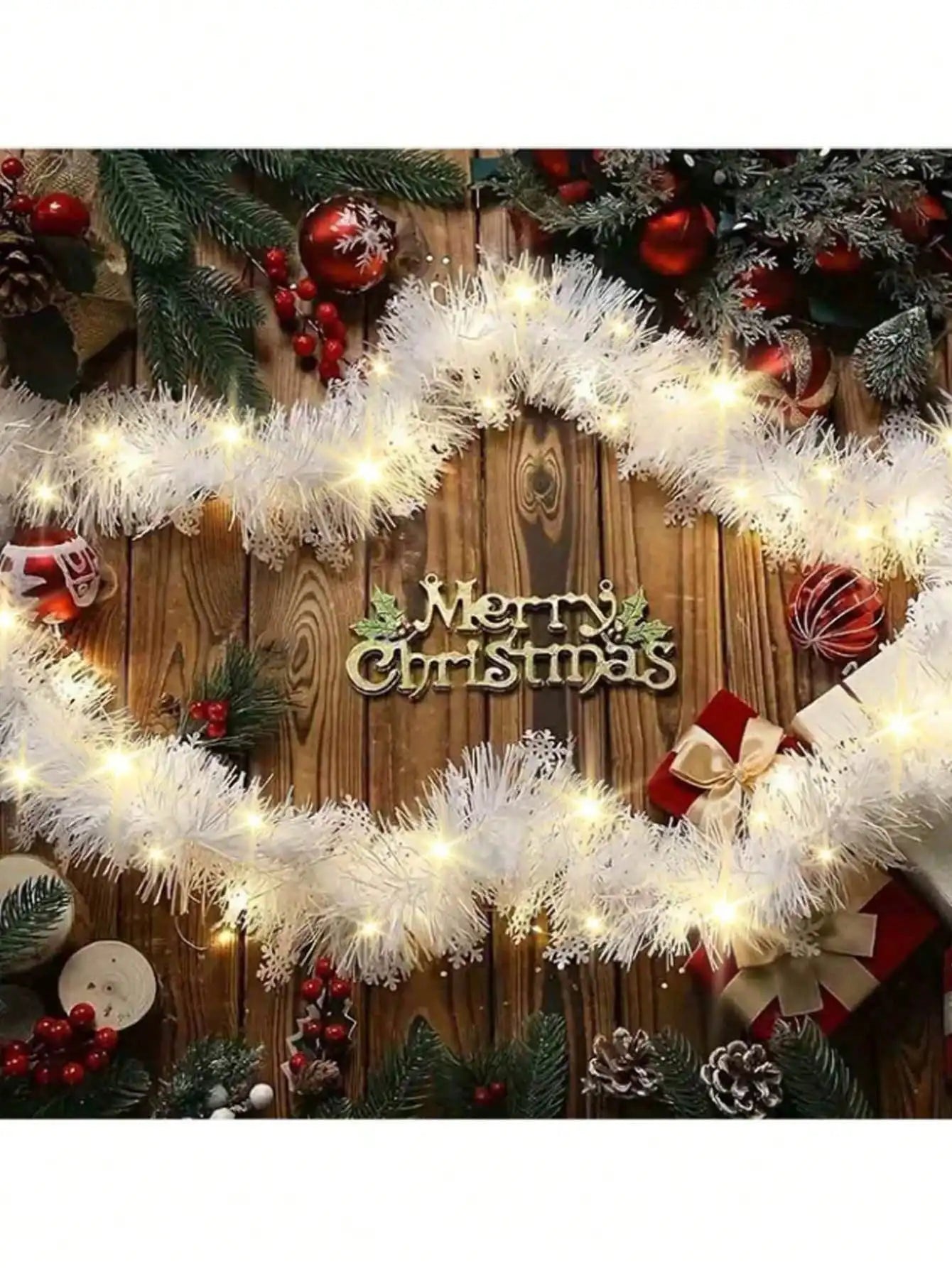 Christmas Snowflake Wire Wreath