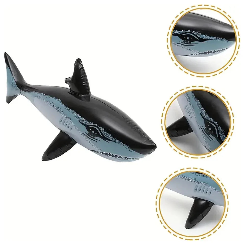 Inflatable Shark Toy for Beach and Pool Games