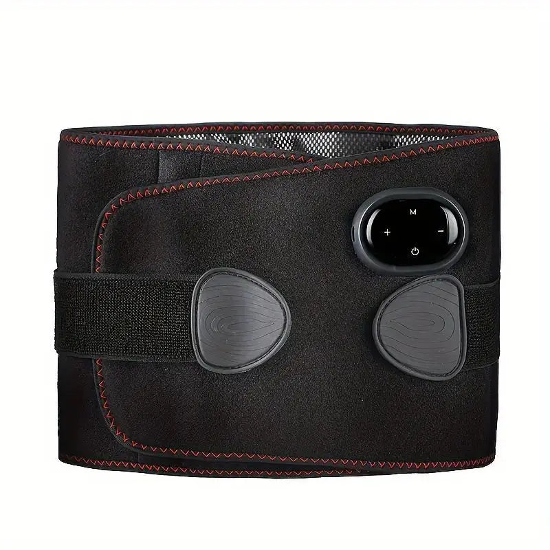 Electric Lumbar Heating Belt Adjustable Waist Massager Black