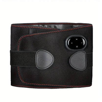 Electric Lumbar Heating Belt Adjustable Waist Massager Black
