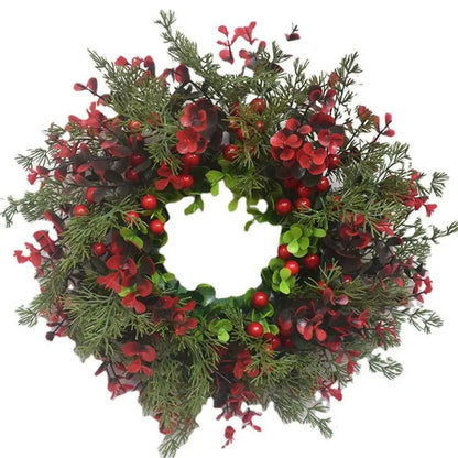 Winter Berry Christmas Wreath with Eucalyptus Leaves