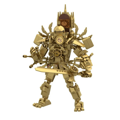 Skibidi Toilet Titan Clock Man Building Block Set