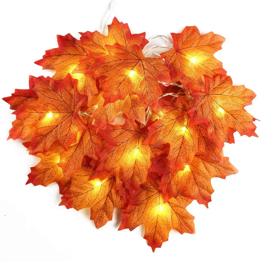 Christmas Decoration Maple Leaf LED Light String Garland