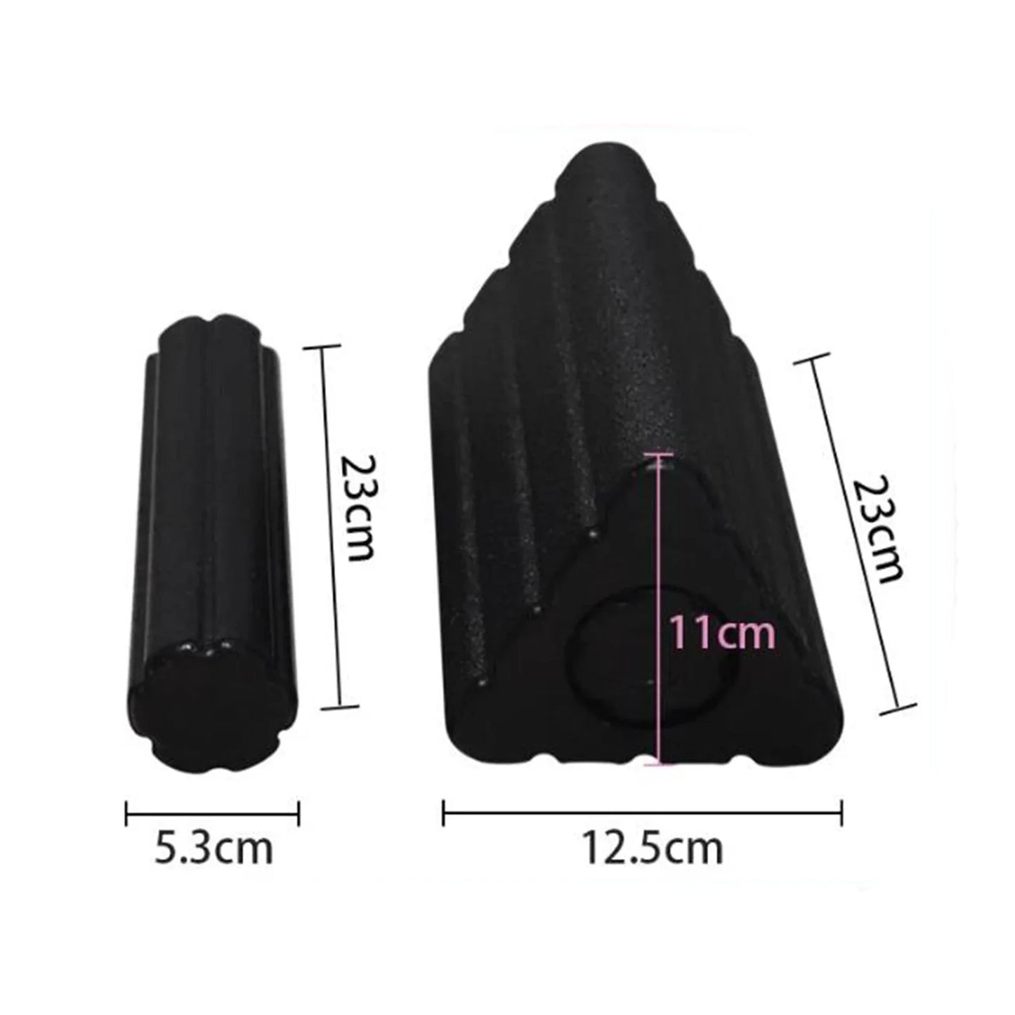 Yoga Block & Massage Roller Density Foam (Black)