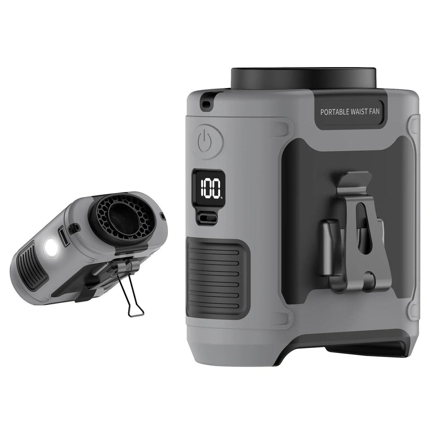 Outdoor Waist Fan with LED & Power Bank (20000mAh)