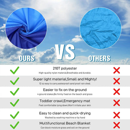 Waterproof Pocket Blanket for Outdoor Picnic (200x210cm)