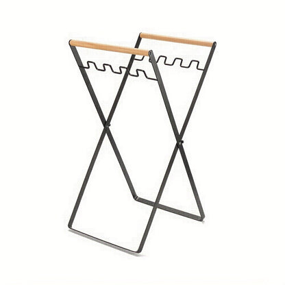 Garbage Bag Rack with Wooden Handle