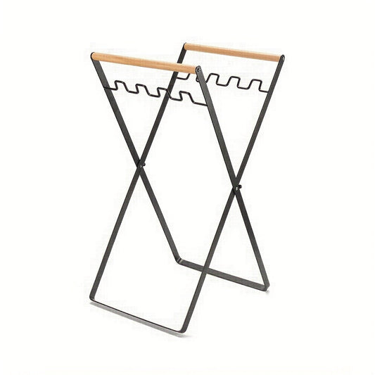 Garbage Bag Rack with Wooden Handle