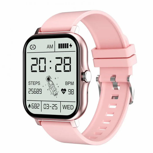 Smart Sports Watch Bluetooth Heart Rate Blood Pressure (Pink)