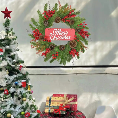 Christmas Wreath Red Berry Vine Door Decoration