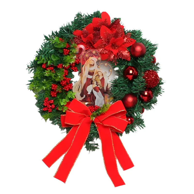 Christmas Virgin Mary Wreath Door Hanging Ornament