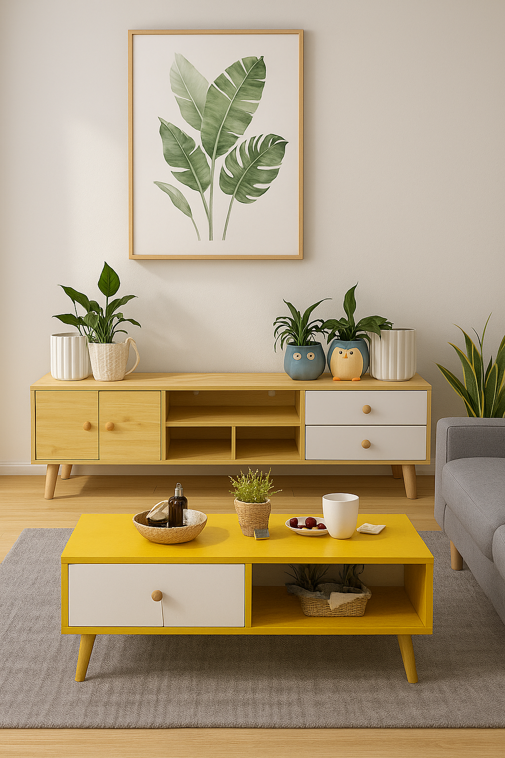 Modern Living Room TV Stand Table Set