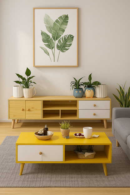 Modern Living Room TV Stand Table Set