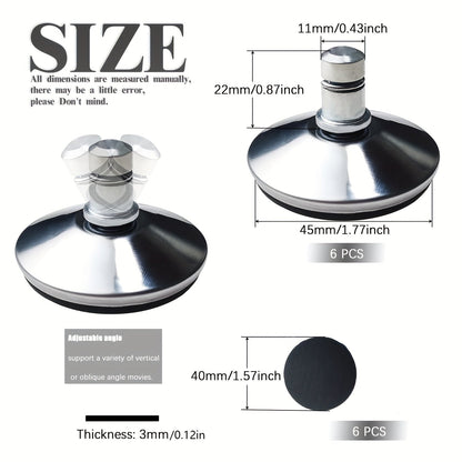 Office Chair Casters with Self-Adhesive Pads (6 pcs)