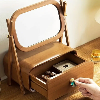 Classic High-Definition Makeup Mirror with Drawer