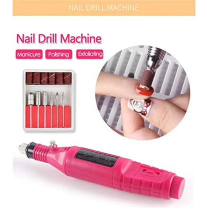 UV LED Nail Drill Kit Acrylic Nail Tips and drill Tools - Complete Manicure and Pedicure Set for Beginners