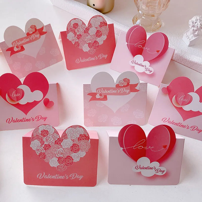 20Pcs 3D Cloud Heart Paper Greeting Cards