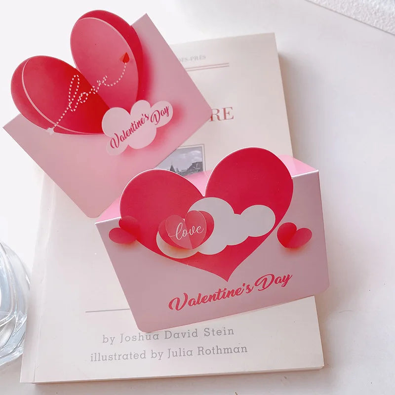 20Pcs 3D Cloud Heart Paper Greeting Cards