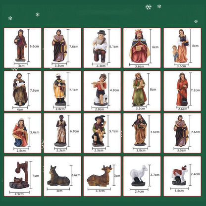 20-Piece Christmas Nativity Scene Figurine Set