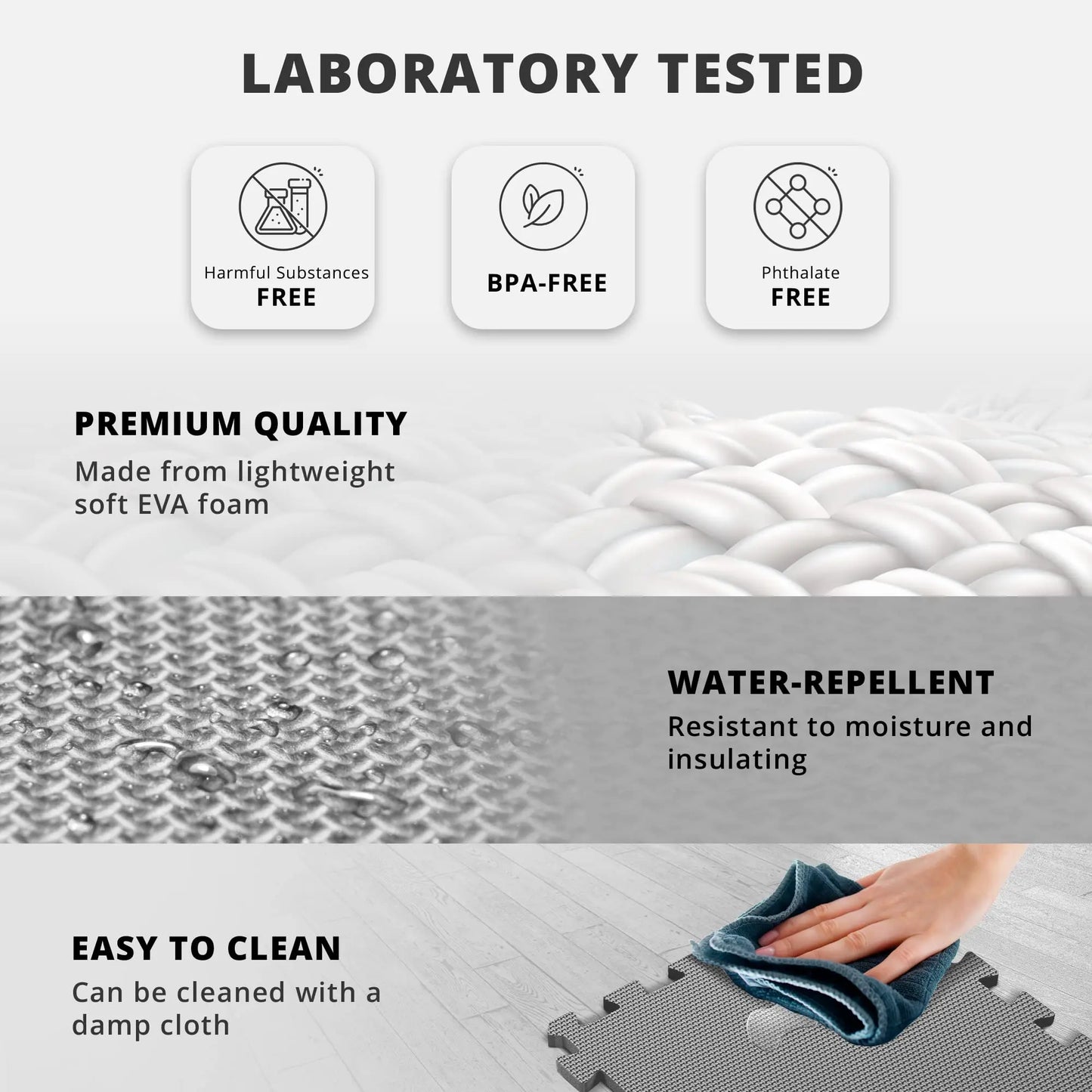 Cross Pattern Non-Slip EVA Sports Gym Mat