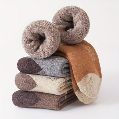 Women's Thermal Wool Christmas Socks (5 Pairs)