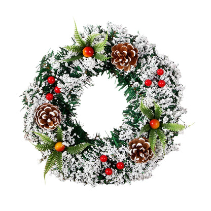 Artificial Christmas Wreath with Berries and Pine Balls
