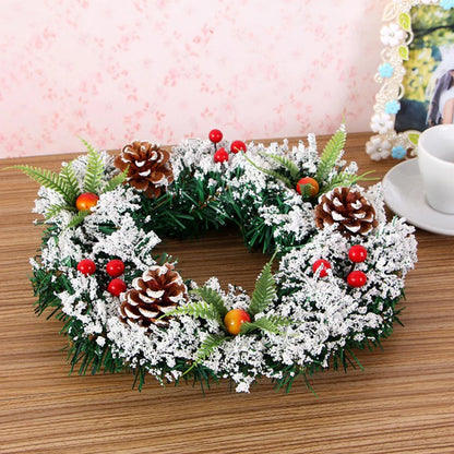 Artificial Christmas Wreath with Berries and Pine Balls