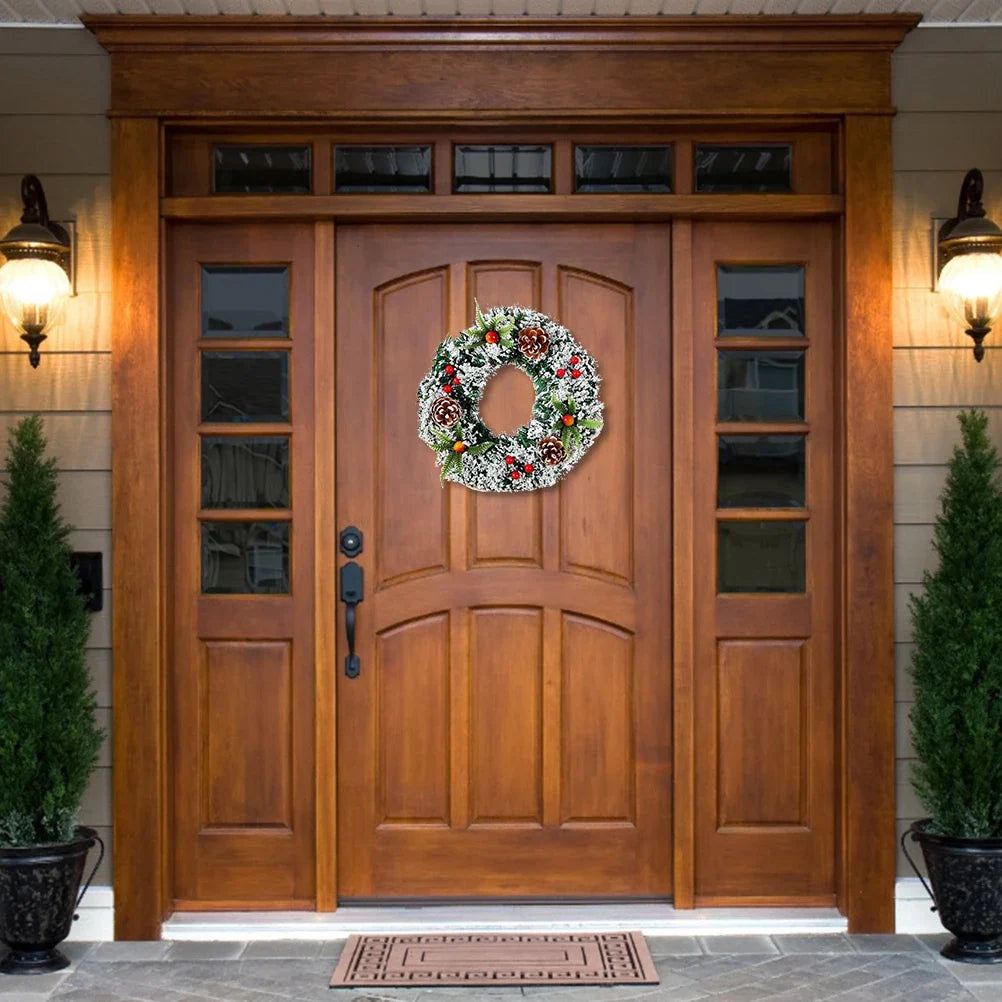 Artificial Christmas Wreath with Berries and Pine Balls