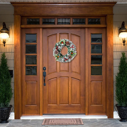 Artificial Christmas Wreath with Berries and Pine Balls