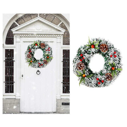 Artificial Christmas Wreath with Berries and Pine Balls