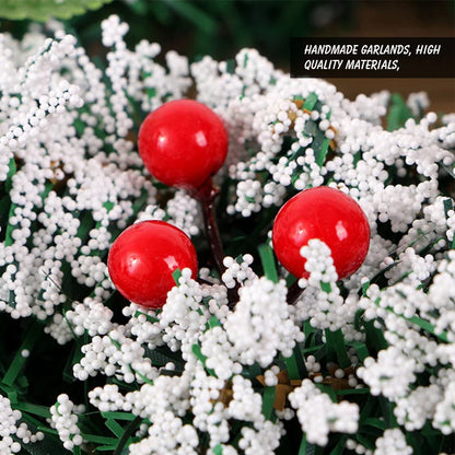 Artificial Christmas Wreath with Berries and Pine Balls