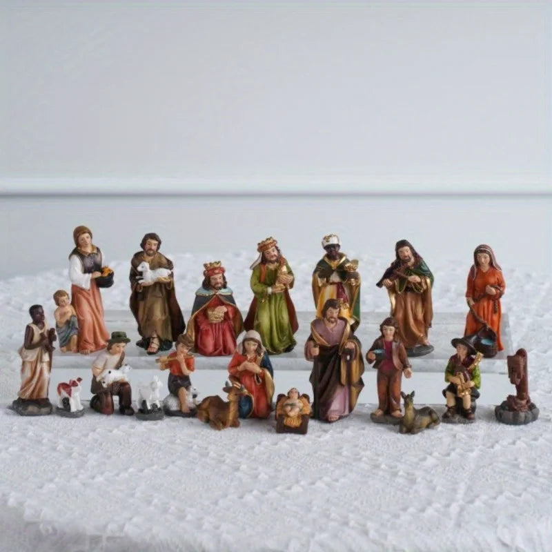 20-Piece Nativity Scene Figurine Set
