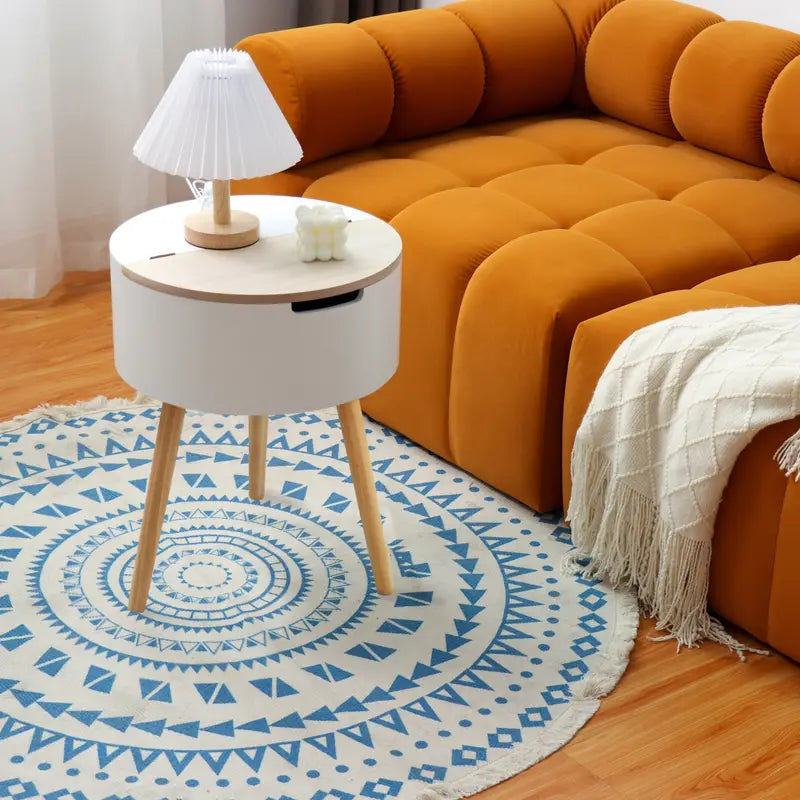 Floor Standing Organizer Lift-Top Storage Side Table