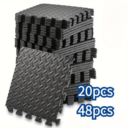 Interlocking Exercise Mat Black Set (48pcs)