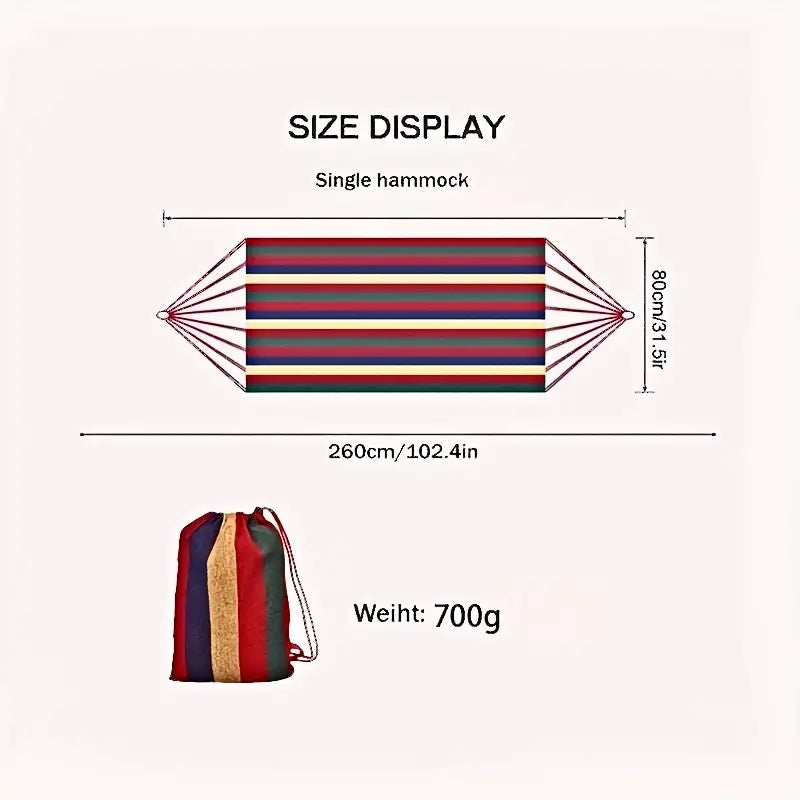 Durable Camping Hammock with Tree Straps - 450lbs Capacity