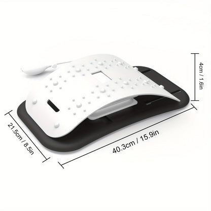 Back Stretcher & Massager - Relieve Sciatica & Fibromyalgia Pain(White)