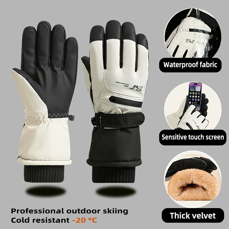 Men's Winter Touchscreen Ski Gloves