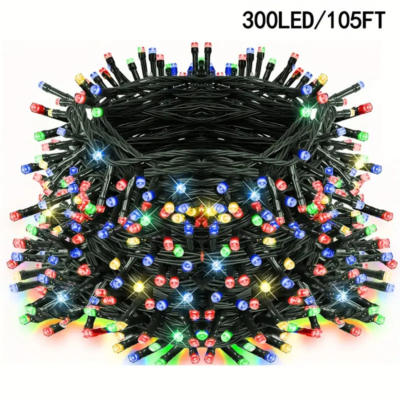 Christmas Solar String Lights - Multi-Colored, 8 Modes, Waterproof Fairy Lights