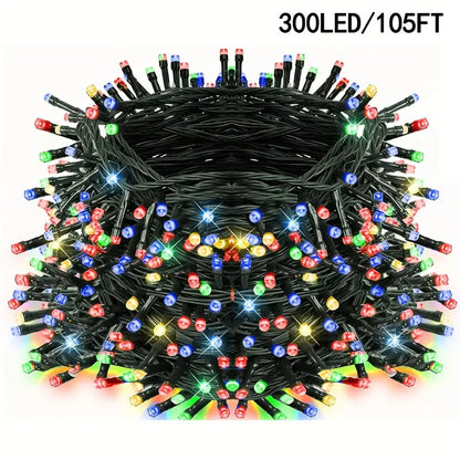 Christmas Solar String Lights - Multi-Colored, 8 Modes, Waterproof Fairy Lights