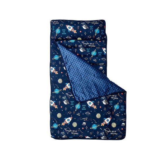 Rocket Pattern Nap Mat for Kids Travel & Daycare